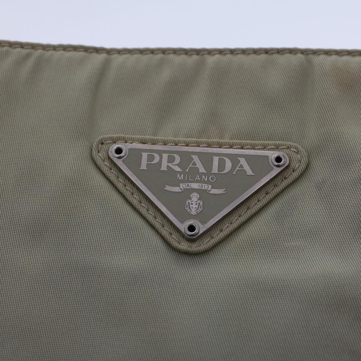 PRADA Hand Bag Nylon Khaki  cl650