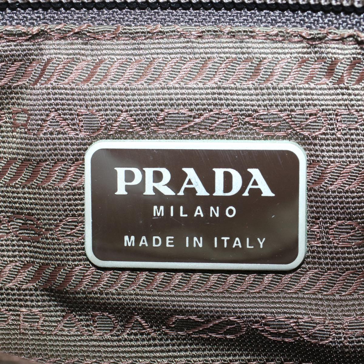 PRADA Hand Bag Nylon Khaki  cl650