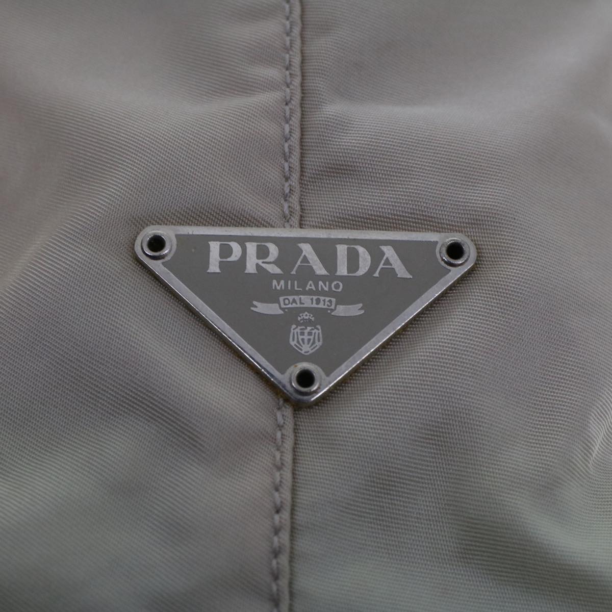 PRADA Shoulder Bag Nylon Beige  cl652