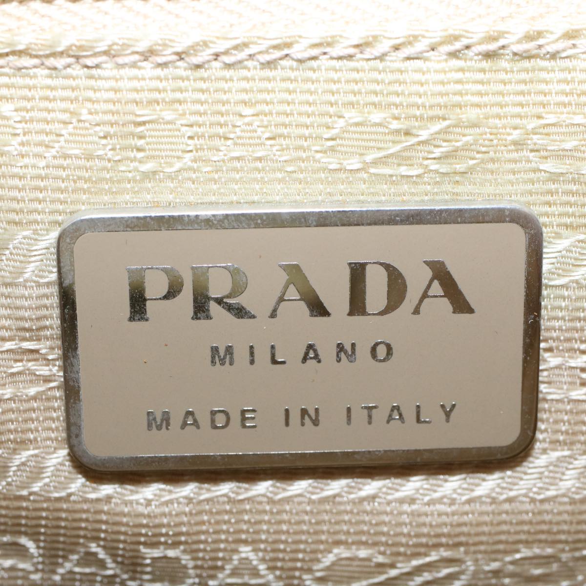 PRADA Shoulder Bag Nylon Beige  cl652