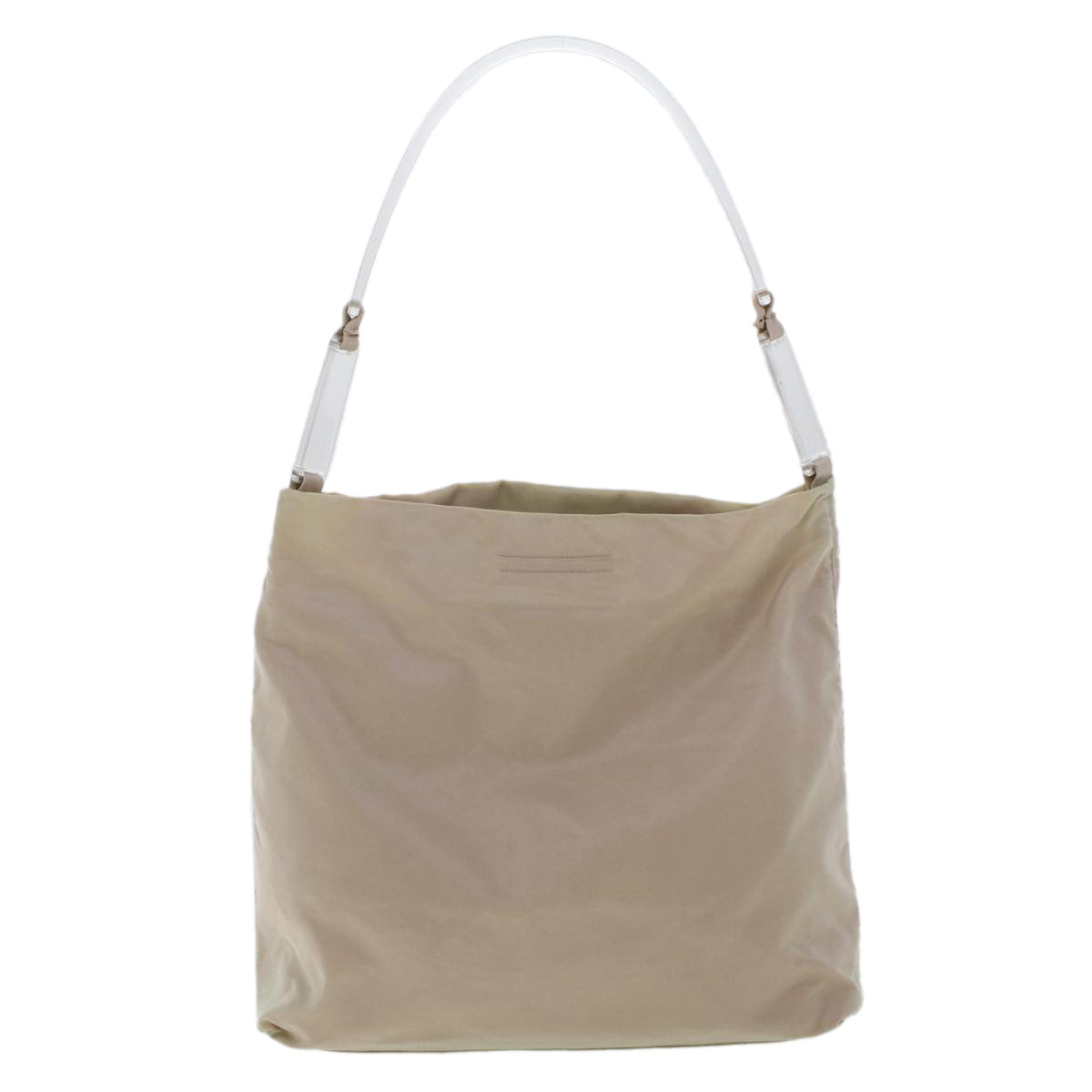 PRADA Shoulder Bag Nylon Beige  cl652