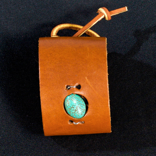 C01 TURQUOISE LEATHER CUFF