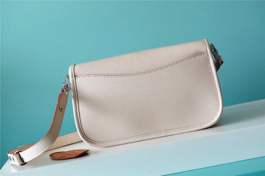 LV Buci Epi Quartz White For Women, Shoulder And Crossbody Bags 24.5cm/9.6in LV M59457