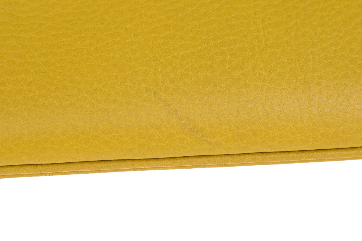 Louis Vuitton Maroquinerie Triangle Yellow Grained Leather Handbag