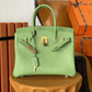 HM Birkin Nata Swift Green For Women Gold Toned Hardware 11.8in/30cm