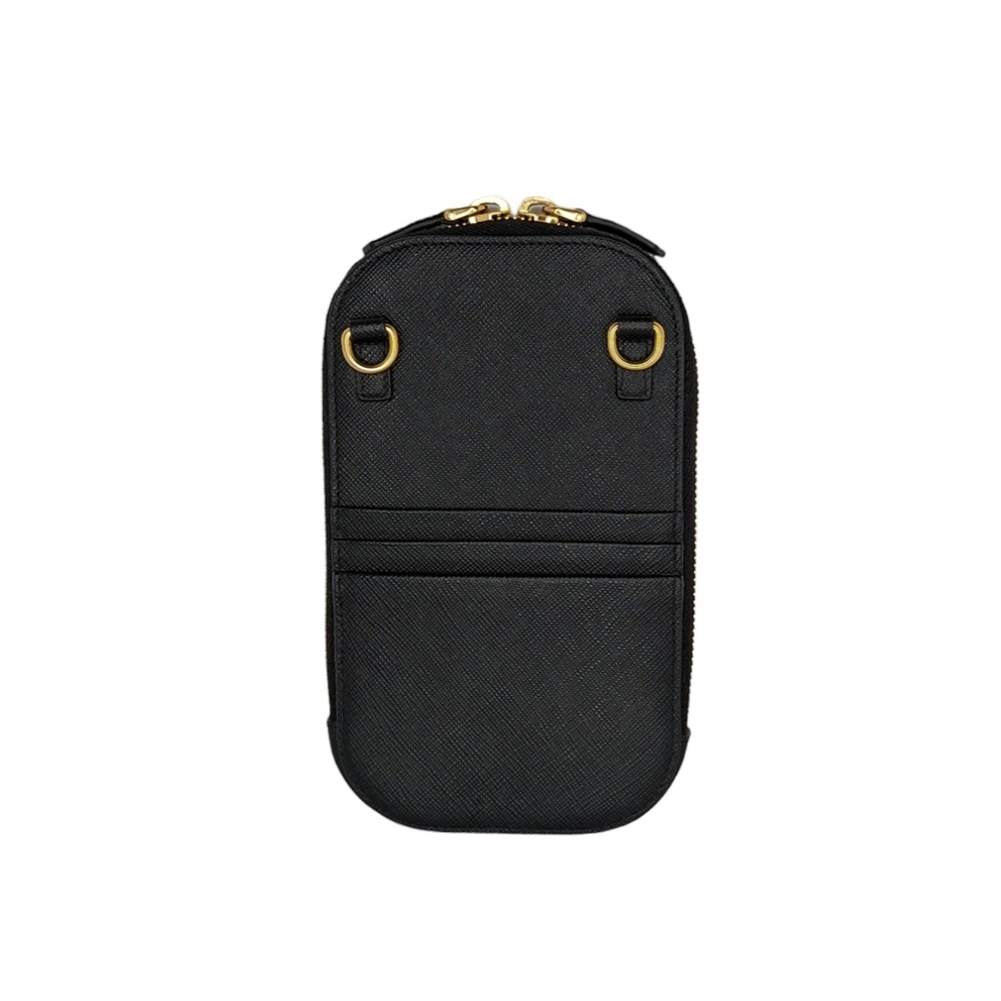 Prada Black Saffiano Phone Crossbody Vertical Mini Bag