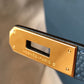 HM Birkin Blue For Women Gold-Toned Hardware 11in/30cm