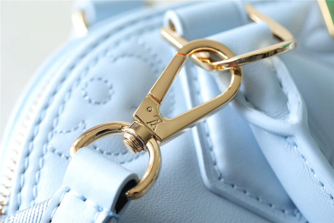 LV Alma BB Bag Handbags, Shoulder and Cross Body Bags For Women In Bleu Glacier Blue 9.6in/25cm LV M59822