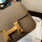 HM Constance 23 Epsom Grey Galet For Women, Womenâ€™s Handbags, Shoulder Bags 9in/23cm
