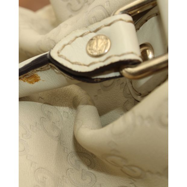 GUCCI Ivory sima Gg Tote Bag