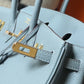 HM Birkin Blue Jean For Women Gold-Toned Hardware 11in/30cm