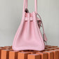 HM Birkin Nata Swift Pink For Women Silver Toned Hardware 11.8in/30cm