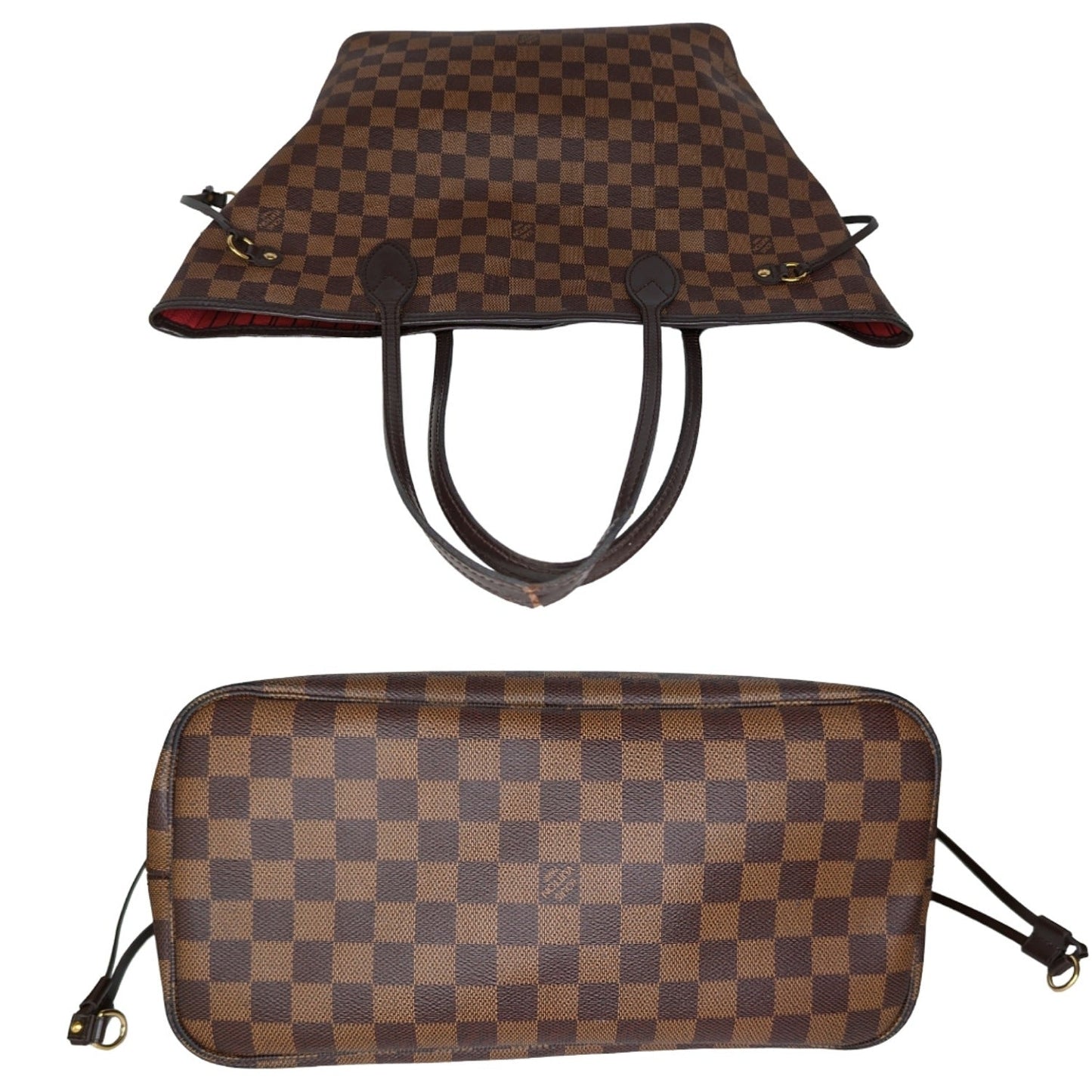 Louis Vuitton 2018 Neverfull Damier Ebene MM Tote & Pouchette