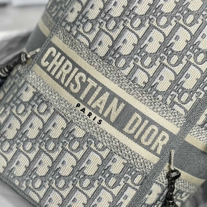 Dior D-Bubble Bucket Bag Grey oblique