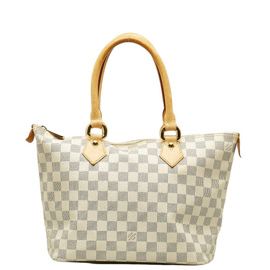 Louis Vuitton Saleya PM Tote Handbag Damier Azur N51186 White