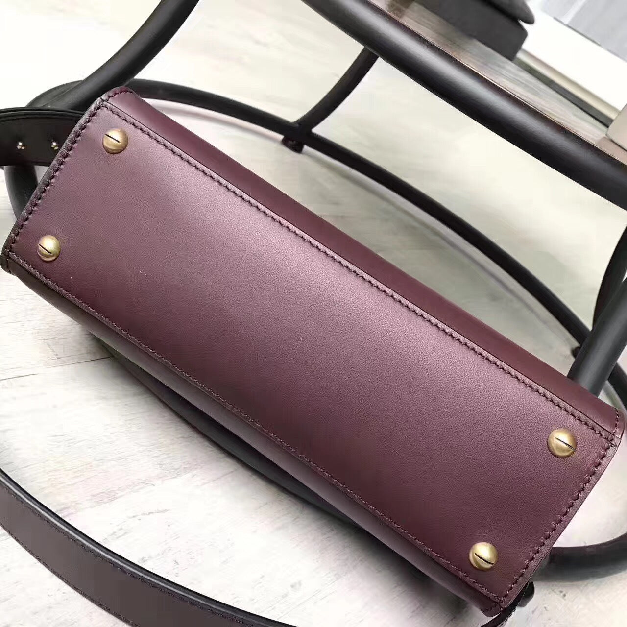 Dior DiorAddict Tote Bag In Bordeaux Calfskin