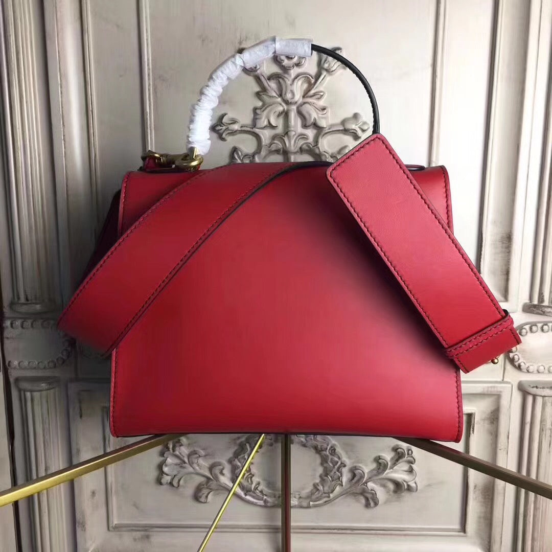 Dior DiorAddict Tote Bag In Red Calfskin