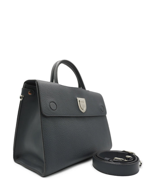 Medium Diorever Tote Pebbled Leather Grey