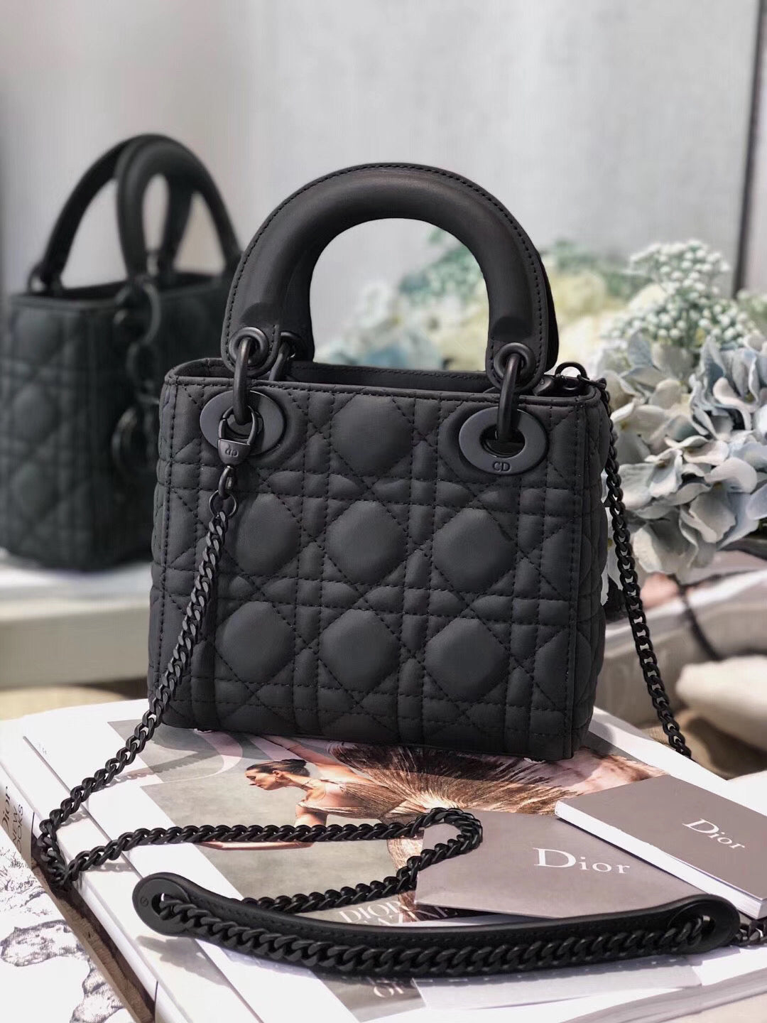 Dior Lady Dior Mini Chain So Black Bag