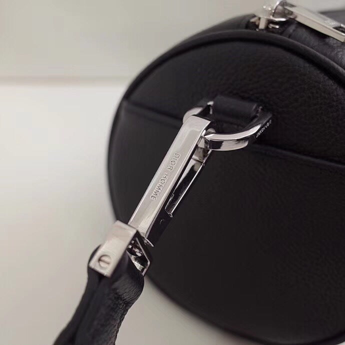 Dior Roller Pouch In Black Grained Calfskin