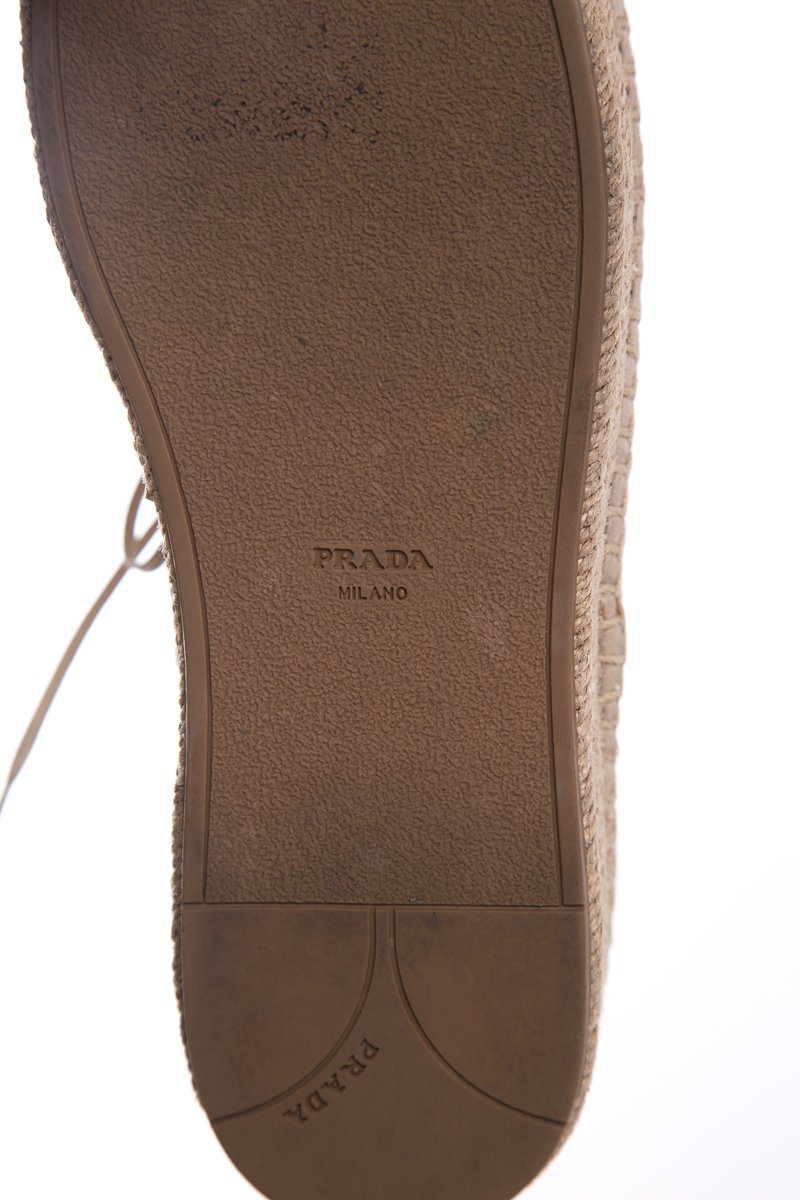 38 Prada Tan Espadrille