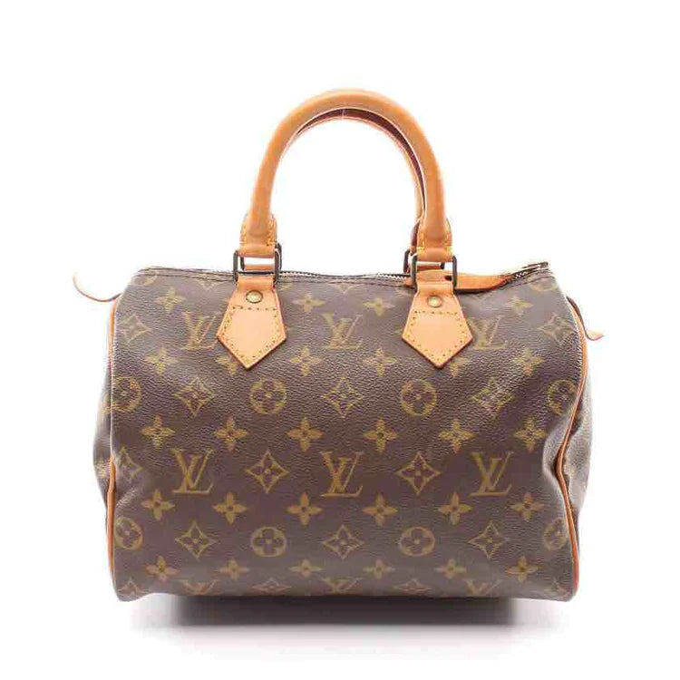 Louis Vuitton Monogram Speedy 25 Handbag, Brown, Coated Canvas