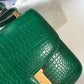 HM Constance 23 Pattern Crocodile Green For Women, Handbags, Shoulder Bag 9in/23cm