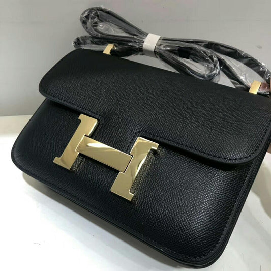 HM Constance 23 Epsom Black For Women, Womenâ€™s Handbags, Shoulder Bags 9in/23cm