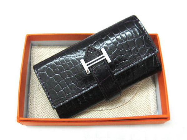 Hermes Wallet H1132 Accessory Crocodile Purple