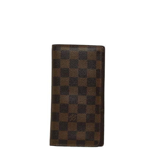 Louis Vuitton Damiere Portfolio Brother Long Wallet N60017 Brown PVC Leather  Louis Vuitton