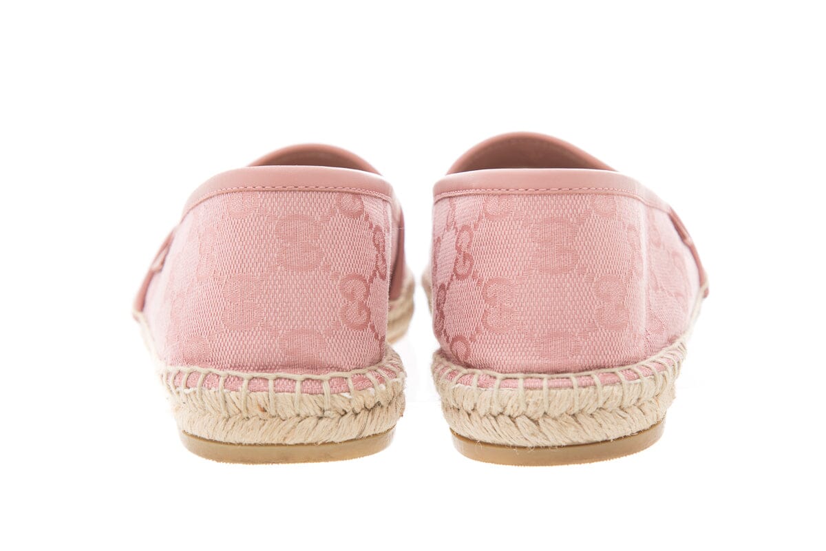 Gucci Pink Canvas Monogram Espadrille SZ 39