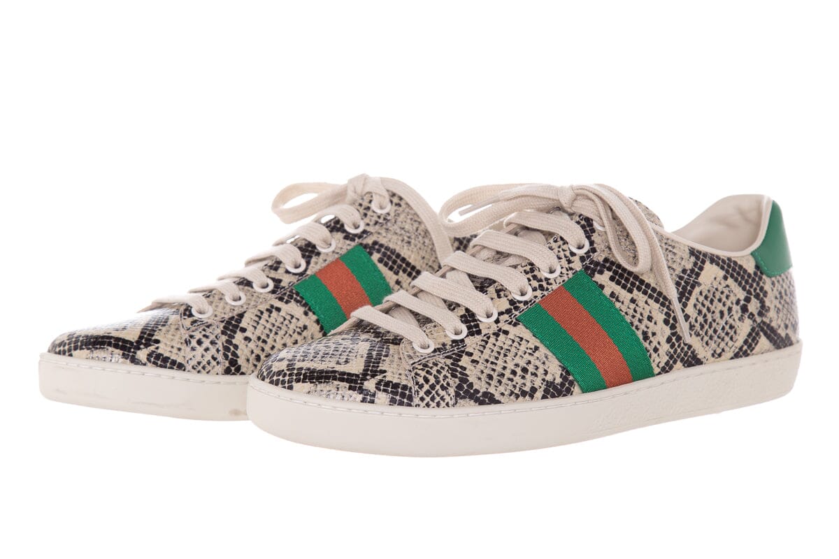 Gucci Python Men's Ace Sneakers SZ 39.5