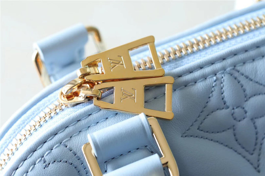 LV Alma BB Bag Handbags, Shoulder and Cross Body Bags For Women In Bleu Glacier Blue 9.6in/25cm LV M59822