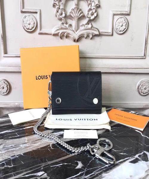 Louis Vuitton Rivets Chain Wallet Epi Leather