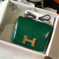 HM Constance 23 Pattern Crocodile Green For Women, Handbags, Shoulder Bag 9in/23cm