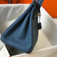 HM Birkin Blue For Women Gold-Toned Hardware 11in/30cm