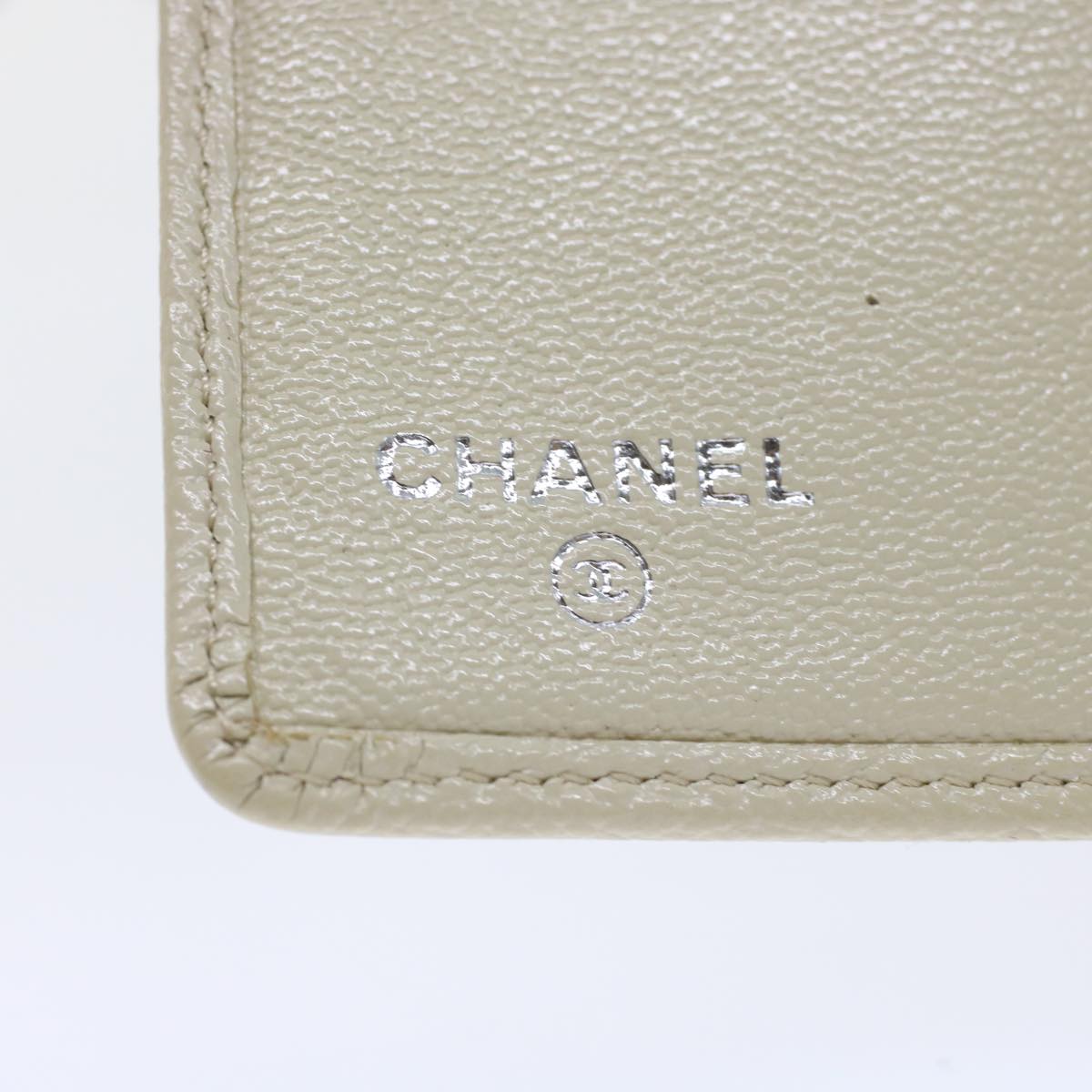 CHANEL Long Wallet Leather White CC  ep1250