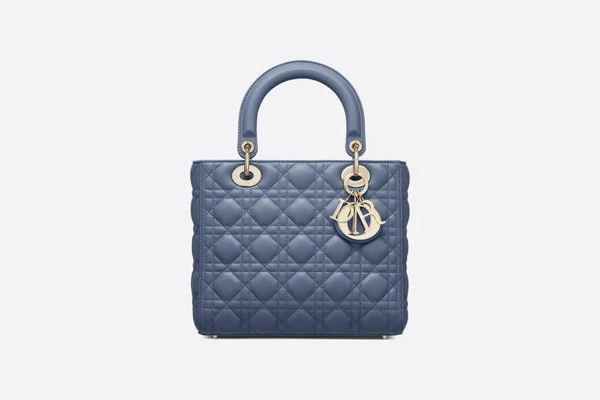 MeChristian Dioramatte Lady Christian Dior Bag Denim Blue Cannage Lambskin