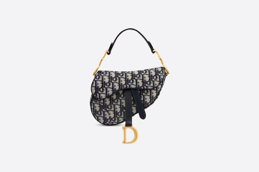 Mini Christian Dior Bag Blue Christian Dior Oblique Jacquard