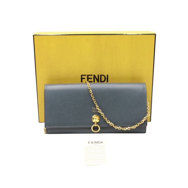 FENDI Steel Blue By The Way Wallet On A Chain