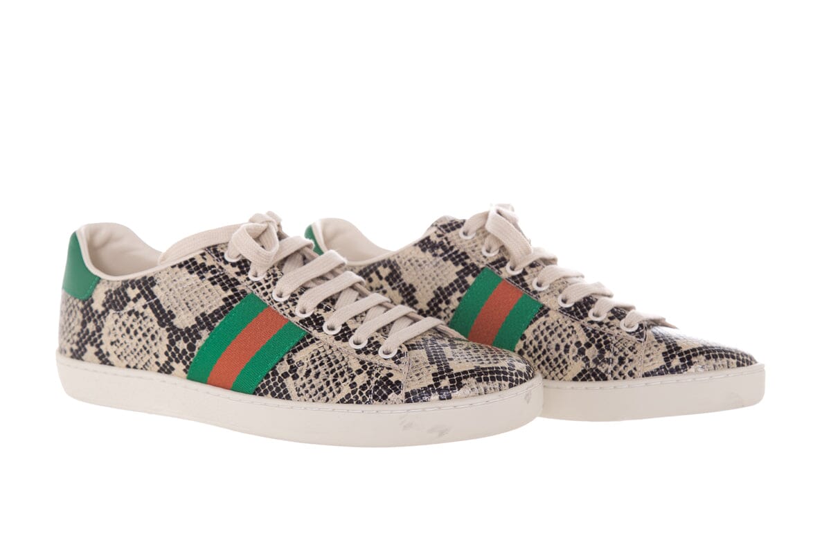 Gucci Python Men's Ace Sneakers SZ 39.5