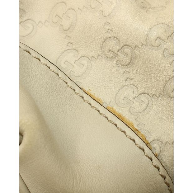 GUCCI Ivory sima Gg Tote Bag