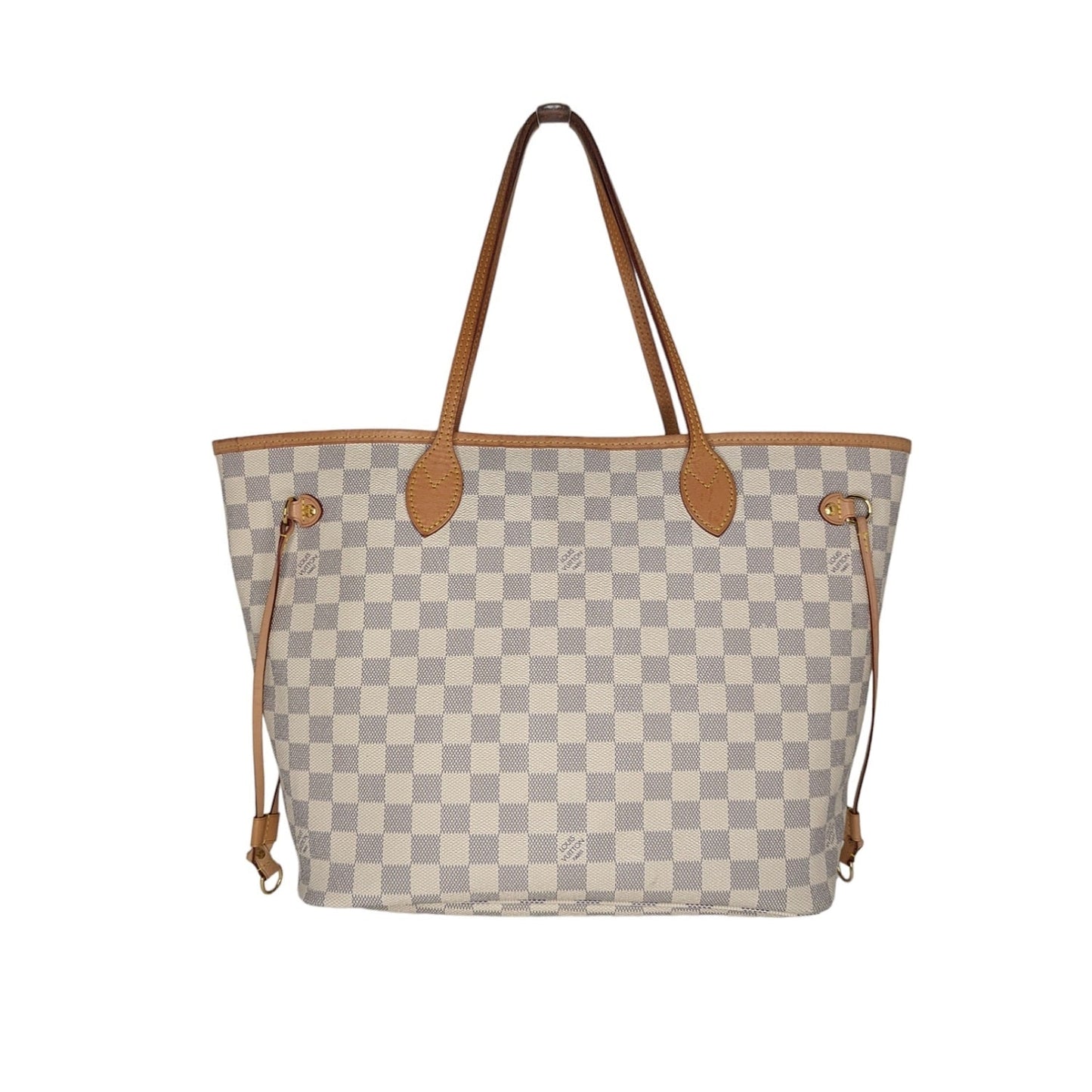 Louis Vuitton Neverfull Damier Azur MM Tote Rose Ballerine