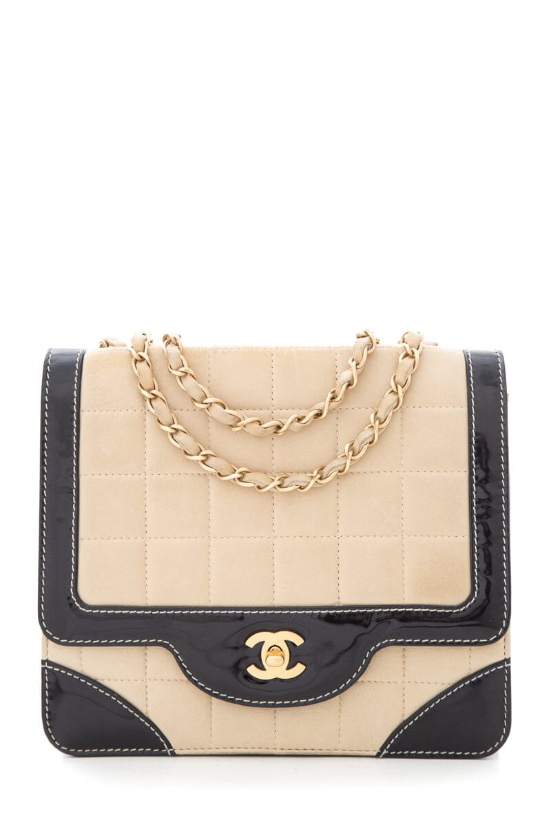 Chanel 2000 Beige &  Black Chocolate Bar Handbag