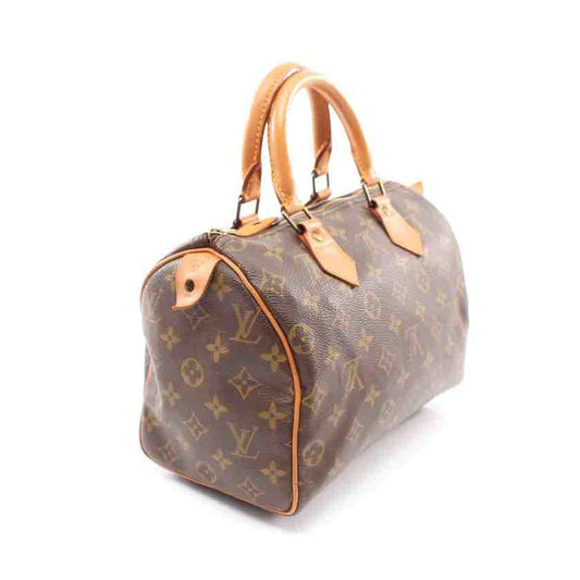 Louis Vuitton Monogram Speedy 25 Handbag, Brown, Coated Canvas