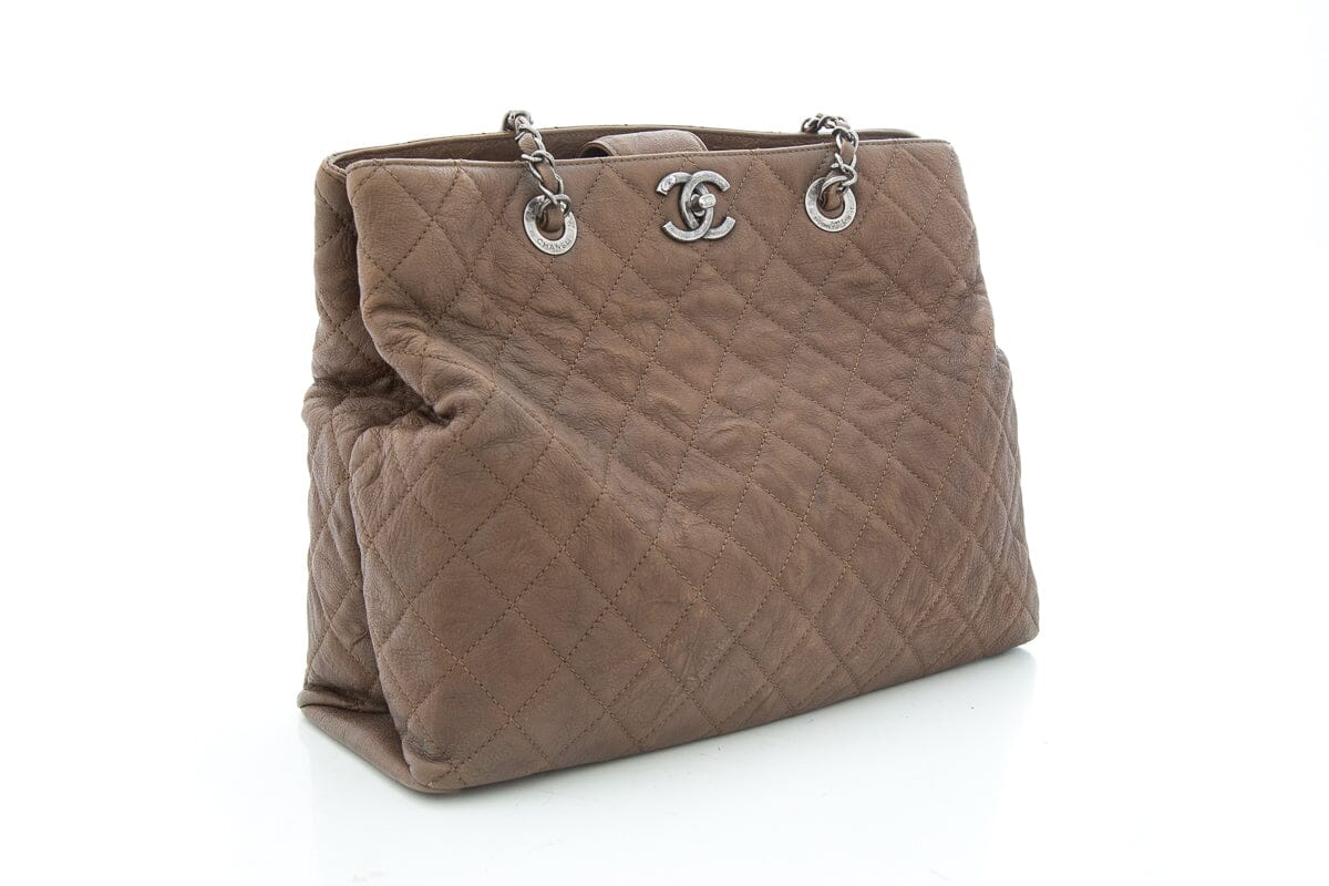 Chanel 2015/2016 Brown Quilted Large Shopping 30 CM Handbag