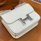 HM Constance 23 Epsom White For Women, Handbags, Shoulder Bag 9in/23cm