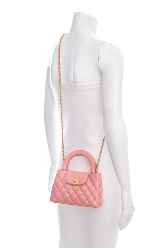 Chanel 2023 Pink Calfskin Small Kelly Shopper