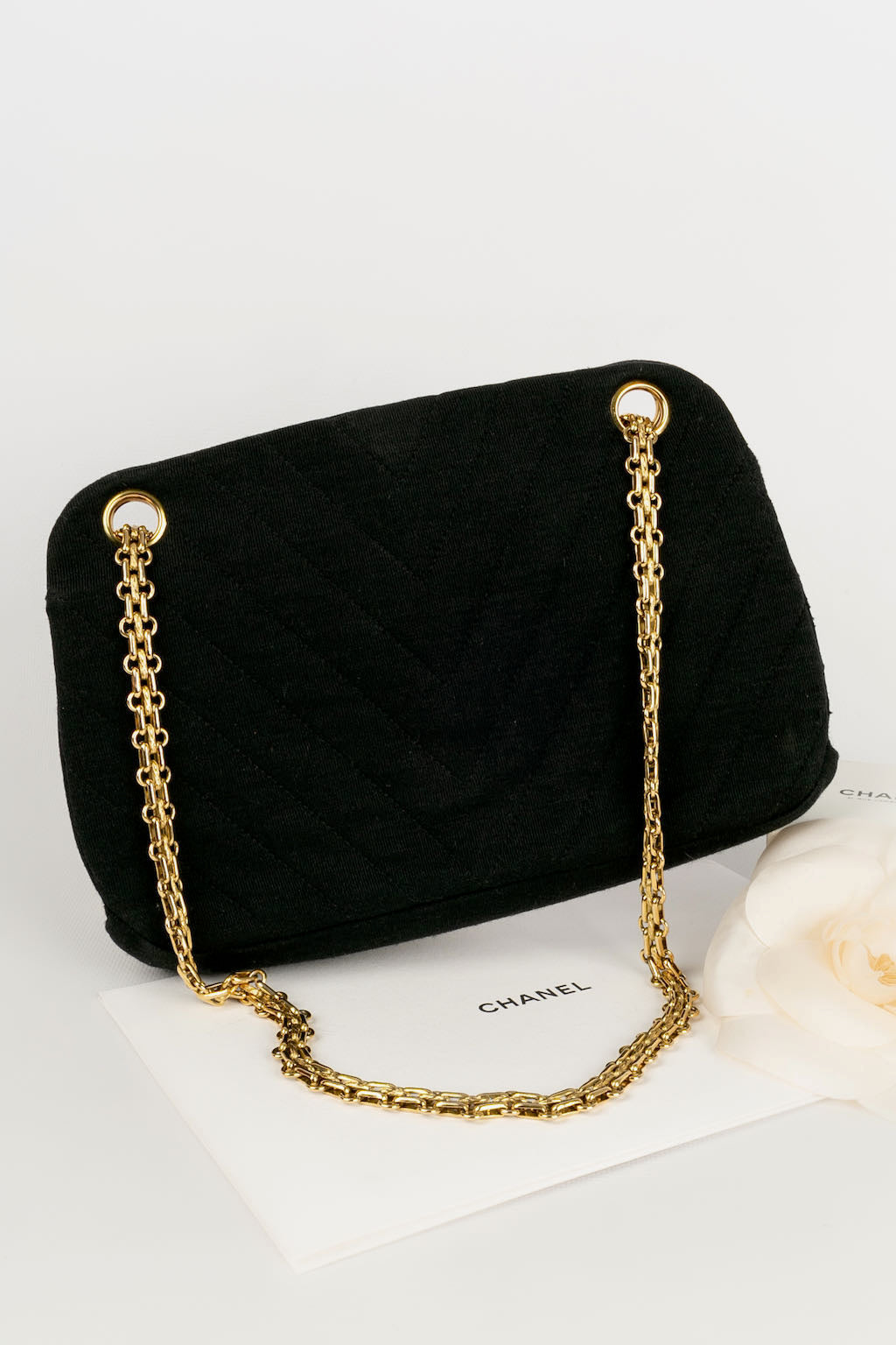 Sac en jersey noir Chanel