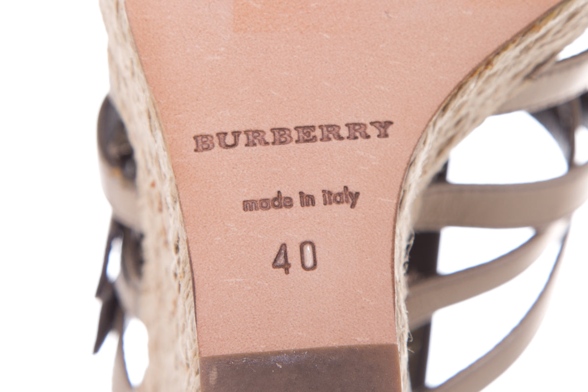 Burberry Metallic Multi Strap Espadrille SZ 40